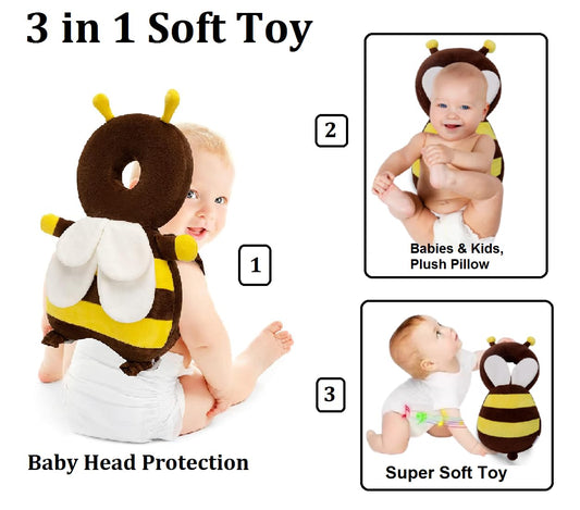 Brown Honey Bee Shape Baby Head Protector Baby Toddlers